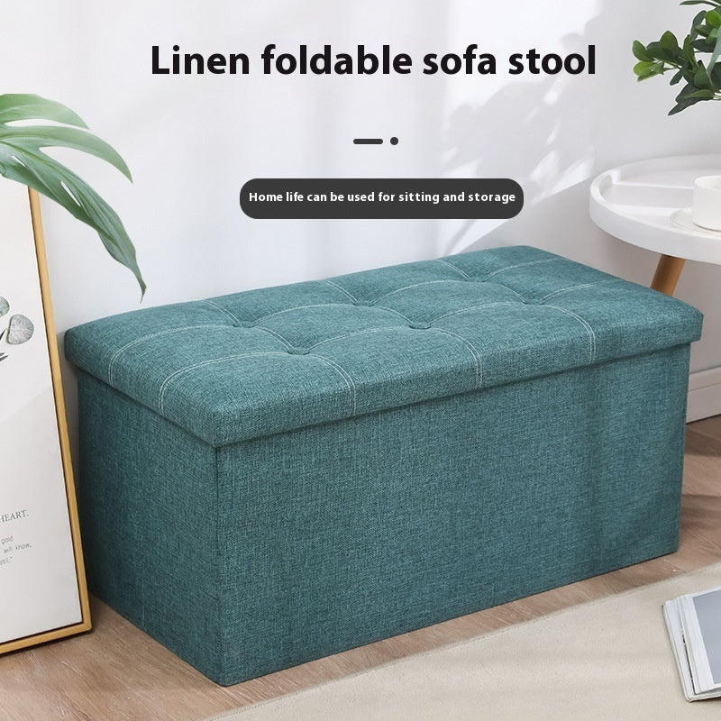 Foldable Storage Ottoman Bench