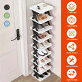Vertical Narrow Shoe Rack — 9-Tier Space-Saving Organizer