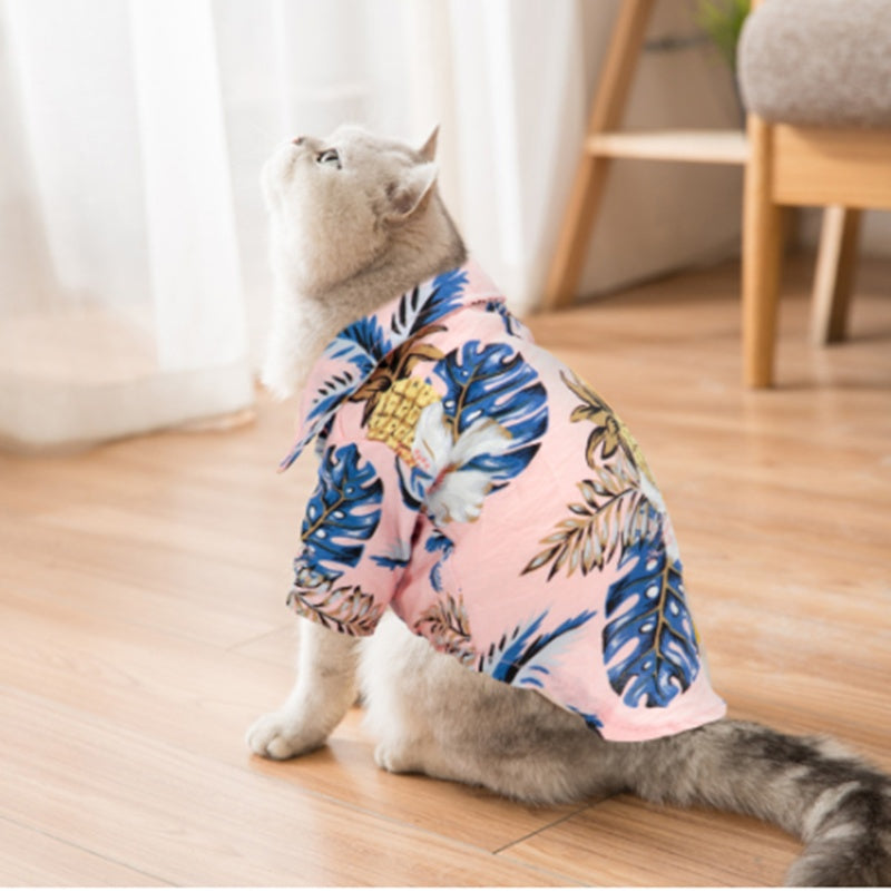 Small And Medium-sized Dog Clothes Cat Cotton Print