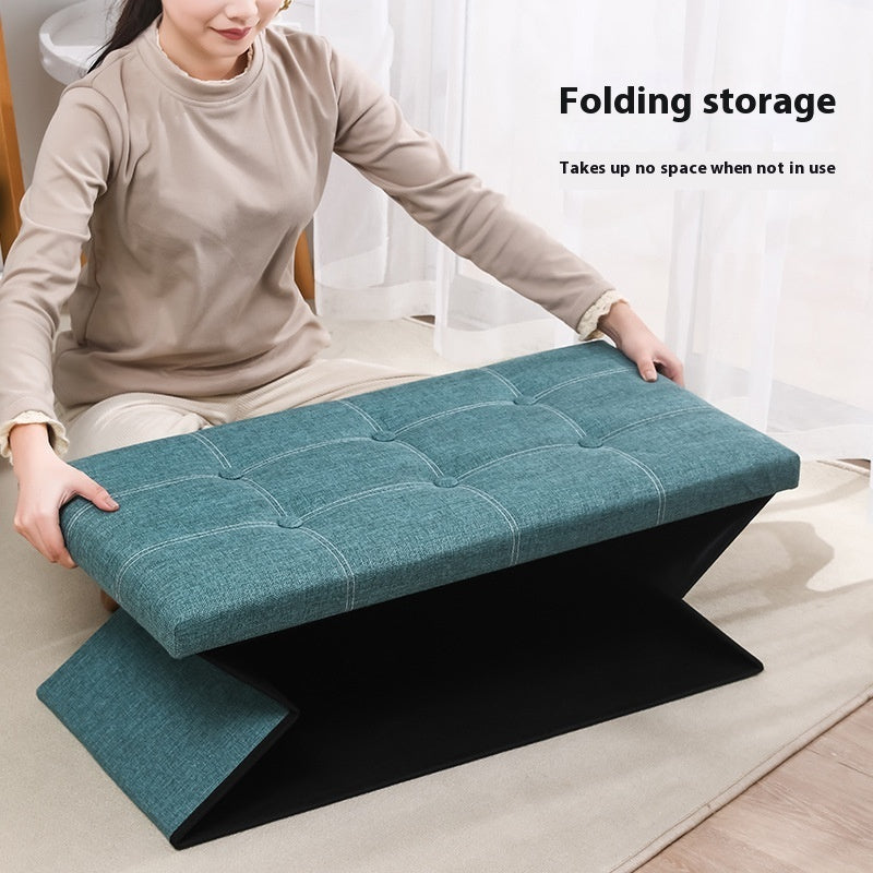 Foldable Storage Ottoman Bench