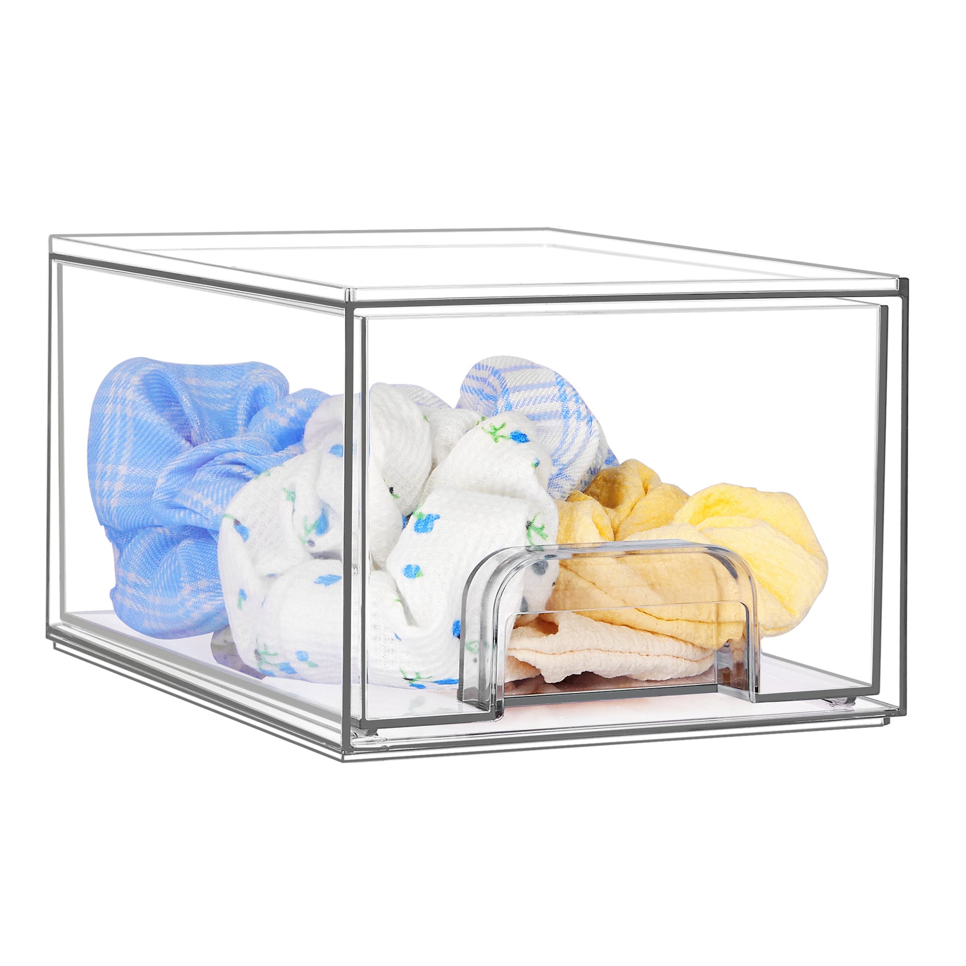 Transparent Cosmetic Storage Drawer-type Stackable Multifunctional Finishing Box