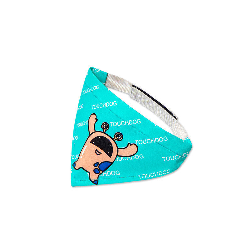 Pet cartoon print triangle scarf
