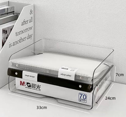 3-Tier Clear Acrylic Desktop Organizer Shelf