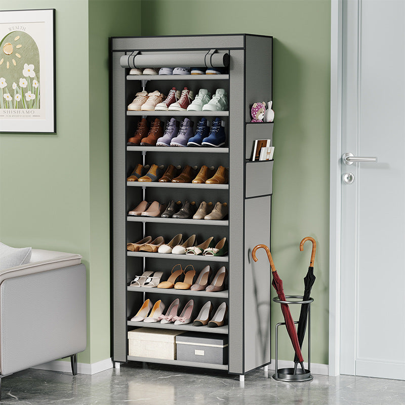 10-Layer Dustproof Metal Shoe Rack