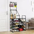 5-Tier Freestanding Shoe Rack & Coat Organizer