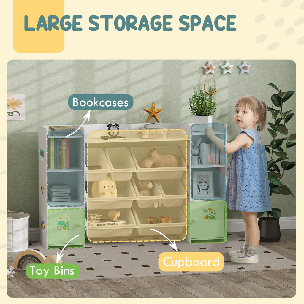 3-in-1 Kids Toy Storage Shelf & Bookcase