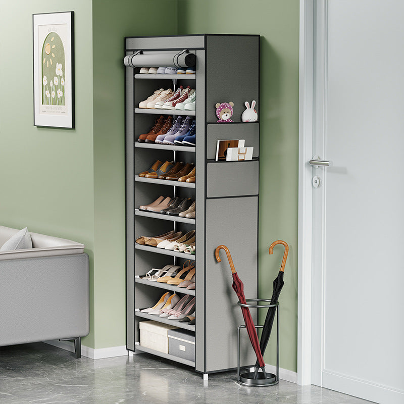 10-Layer Dustproof Metal Shoe Rack