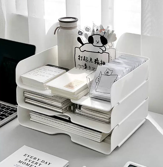 3-Tier Clear Acrylic Desktop Organizer Shelf