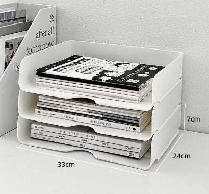 3-Tier Clear Acrylic Desktop Organizer Shelf