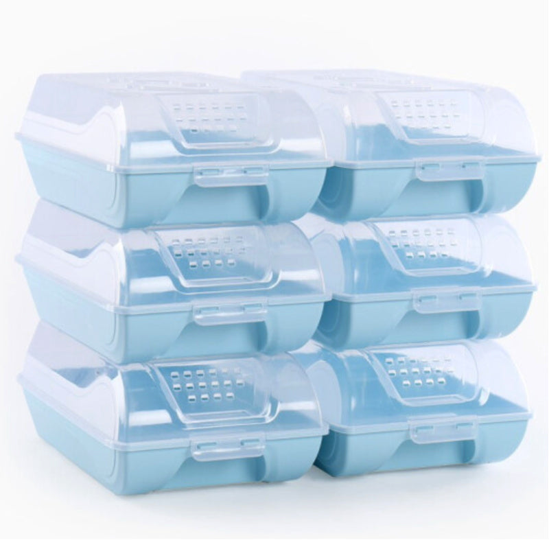 Clear Stackable Shoe Storage Boxes (6-Pack)