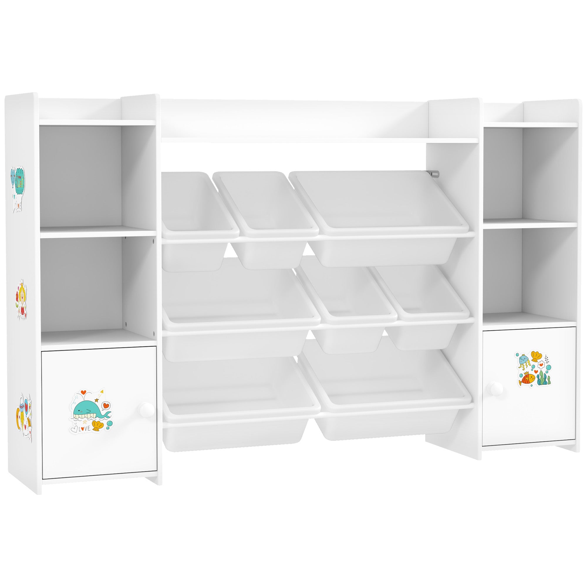 3-in-1 Kids Toy Storage Shelf & Bookcase