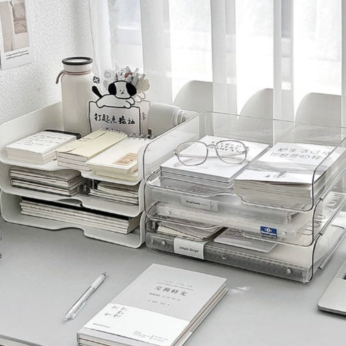 3-Tier Clear Acrylic Desktop Organizer Shelf
