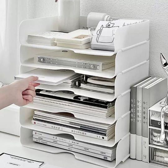 3-Tier Clear Acrylic Desktop Organizer Shelf