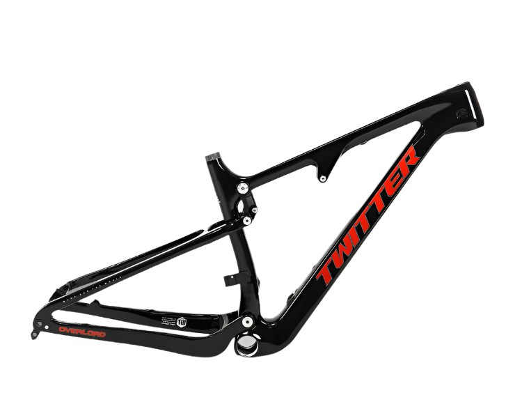 TWITTER OVERLORD Full Suspension Carbon MTB Frame – T800 Mix, 29"/27.5", AM, without Rear  SHOX