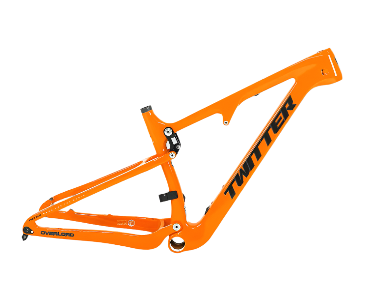 TWITTER OVERLORD Full Suspension Carbon MTB Frame – T800 Mix, 29"/27.5", AM, without Rear  SHOX