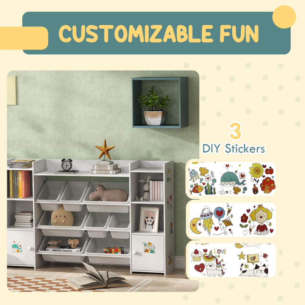 3-in-1 Kids Toy Storage Shelf & Bookcase