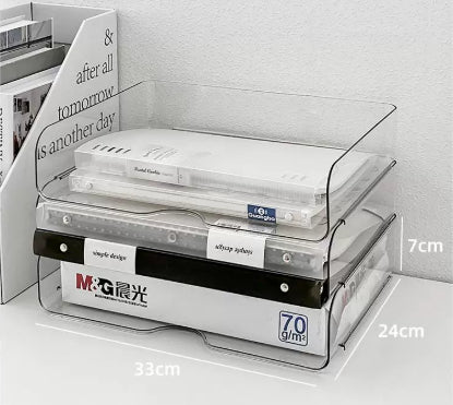 3-Tier Clear Acrylic Desktop Organizer Shelf