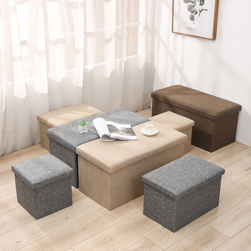 Foldable Storage Ottoman Bench